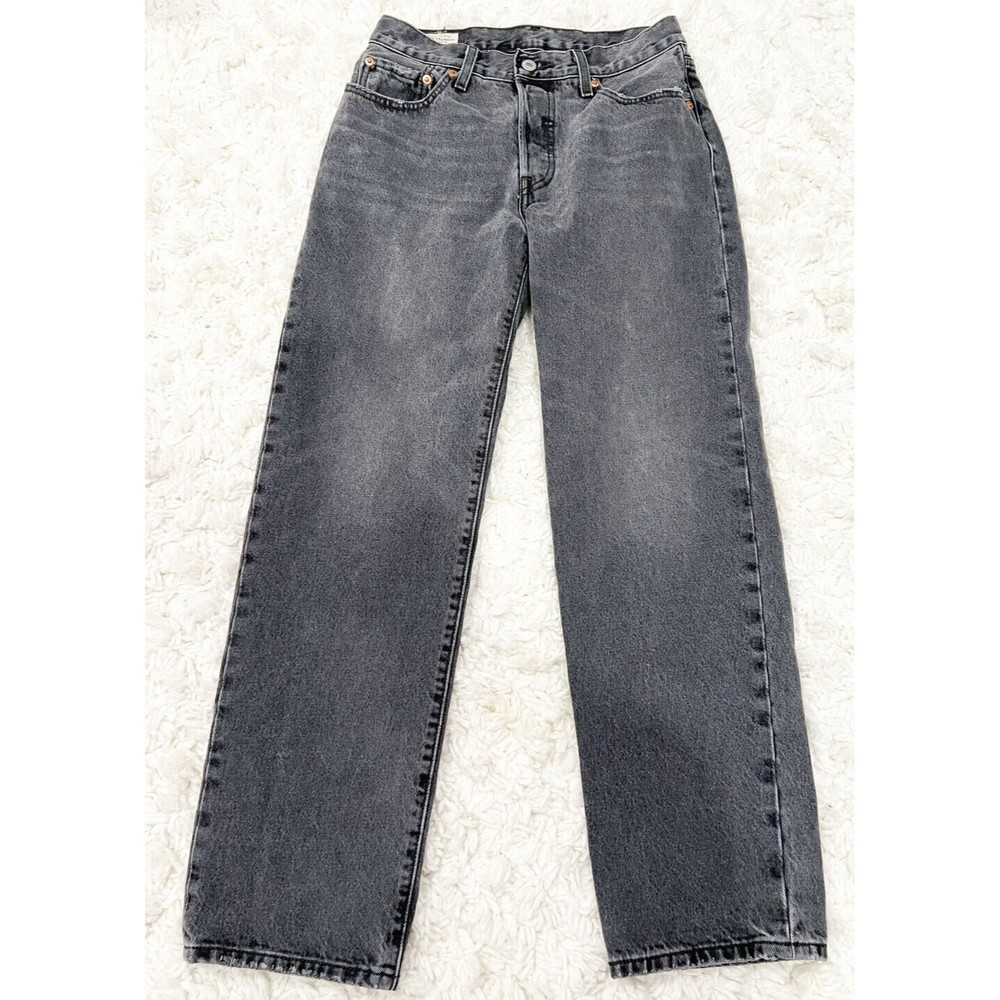 Levi's Straight Leg Jeans in Washed Black